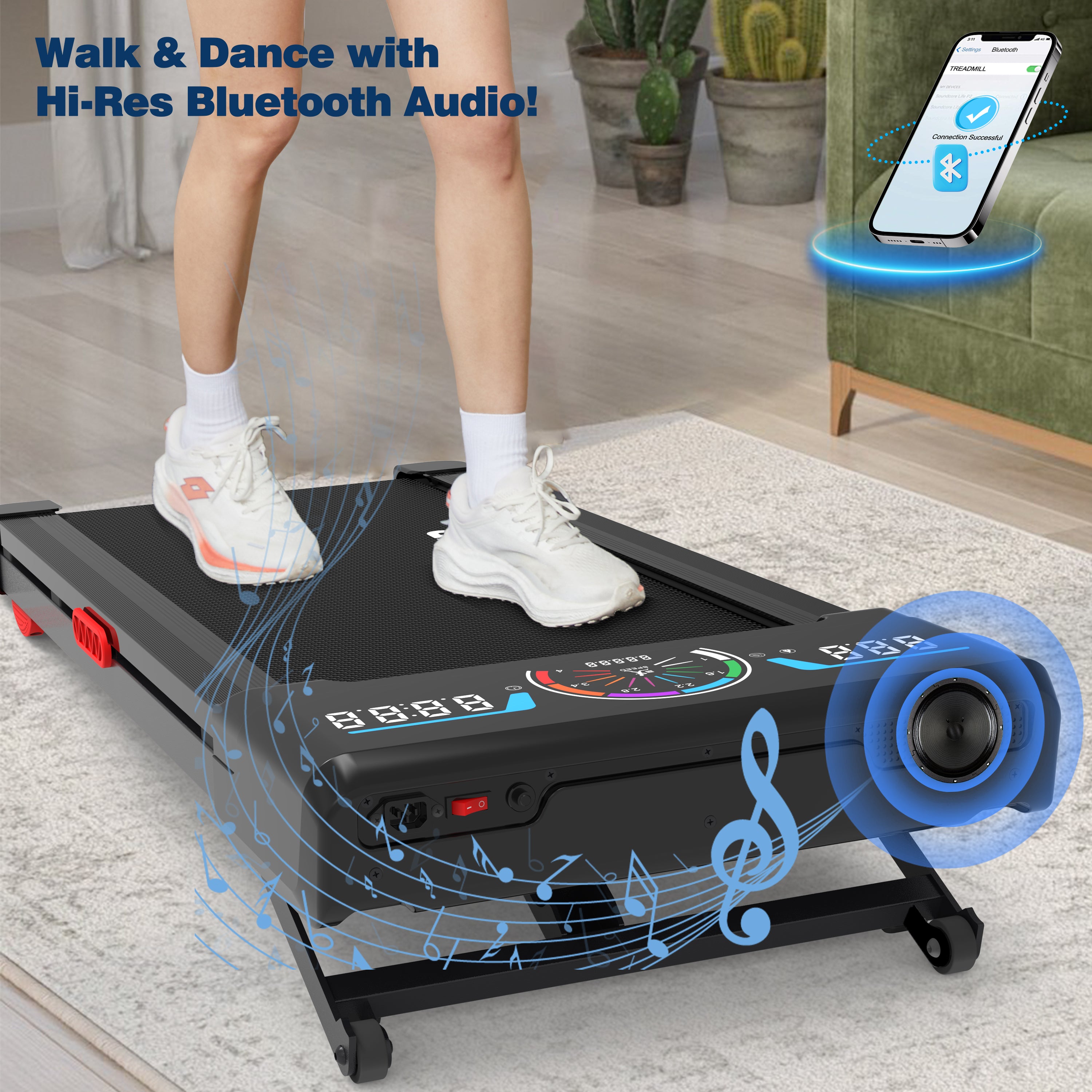 TRAILVIBER Walking Pad Treadmill with 12% 9-Level Auto Incline